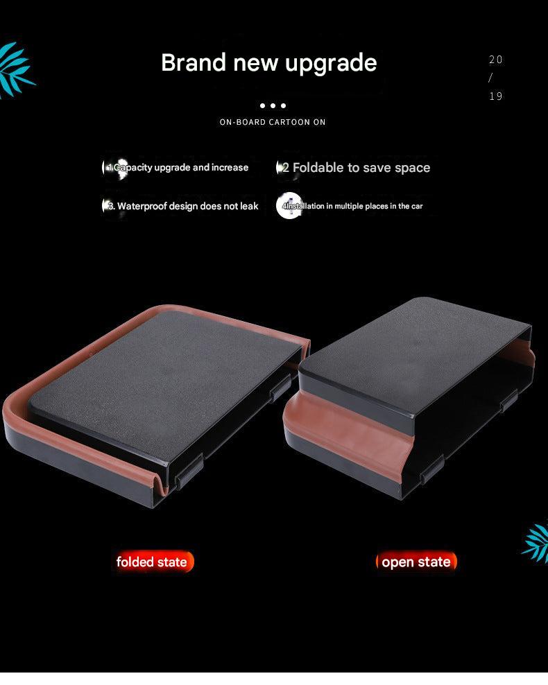 Stylish black car organiser with easy-hang feature