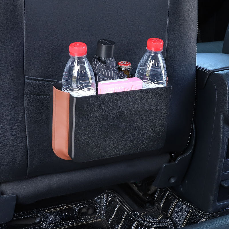 Car trash bin in elegant blue colour