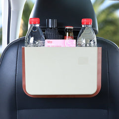 Compact car trash can in macaron pink