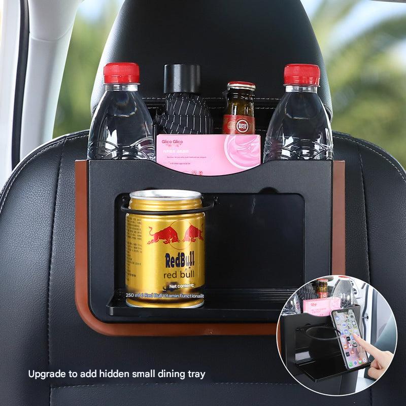Space-saving hanging trash bin for vehicles