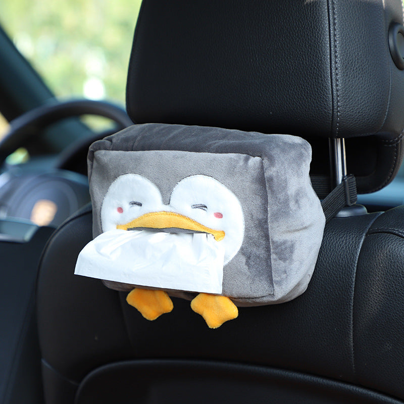 Husky plush design tissue box for backseat