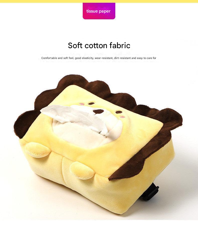 Adorable plush tissue box holder for home use