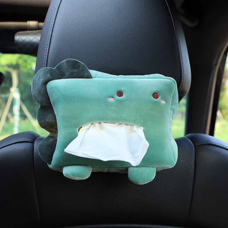 Cute plush tissue dispenser with dog design for cars