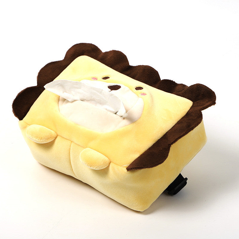 Adorable plush tissue box holder for home use