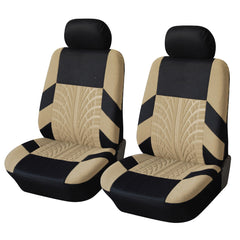 set of five universal car seat covers displayed