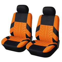 pink car seat cover installed in a vehicle