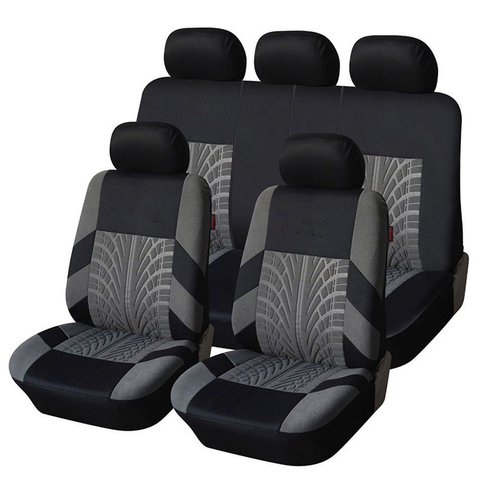 grey universal car seat cover display