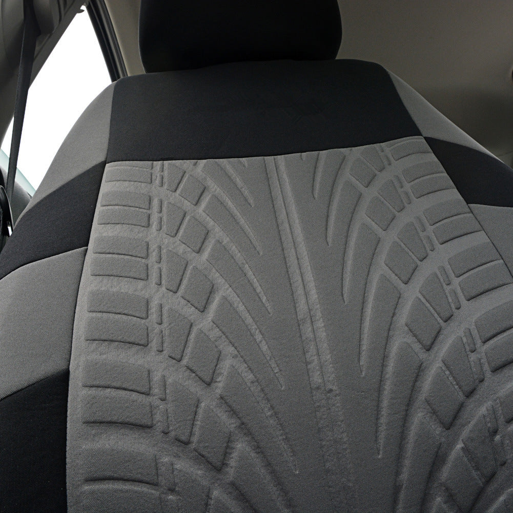 orange and purple car seat covers