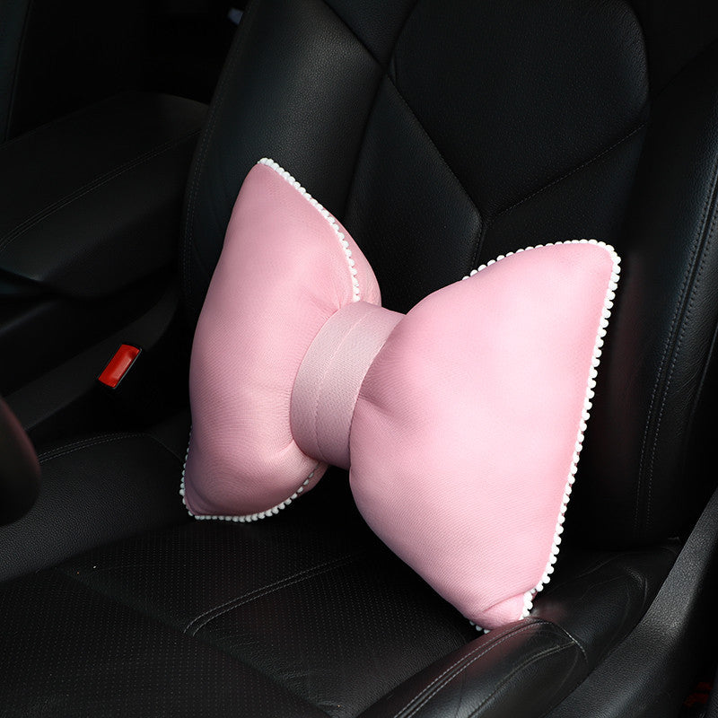 Elegant plush car lumbar support