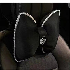 Stylish pink butterfly headrest for cars