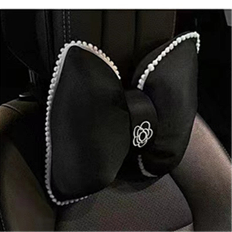 Stylish pink butterfly headrest for cars