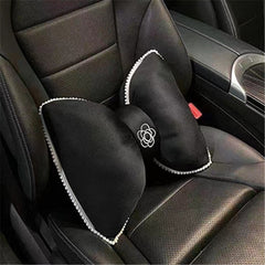 Universal fit plush headrest in black