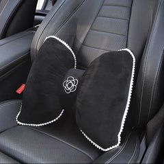 Comfortable car lumbar support with floral pattern