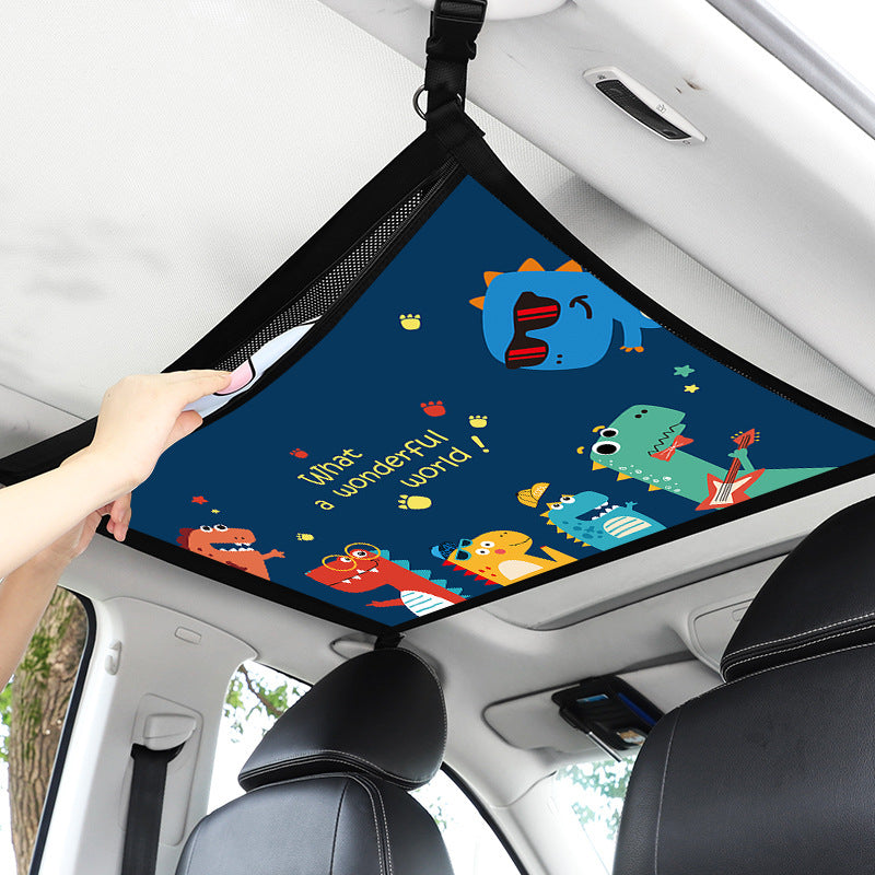 Premium Dual-Layer Car Ceiling Storage Net image 1