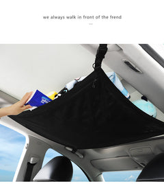 Heavy-duty hanging car organiser in use