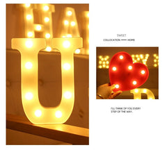battery-operated number light on shelf