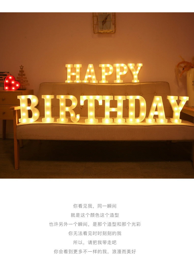 personalised marquee light setup at event