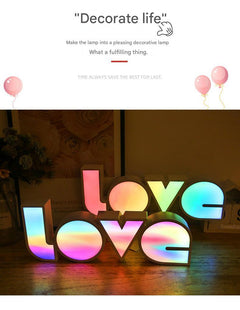 love light box with starry sky design