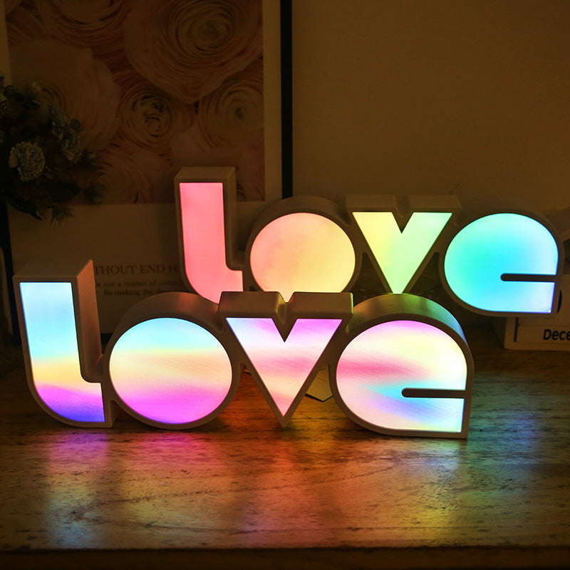 tropical island light box for weddings
