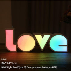 detailed view of battery powered marquee light box