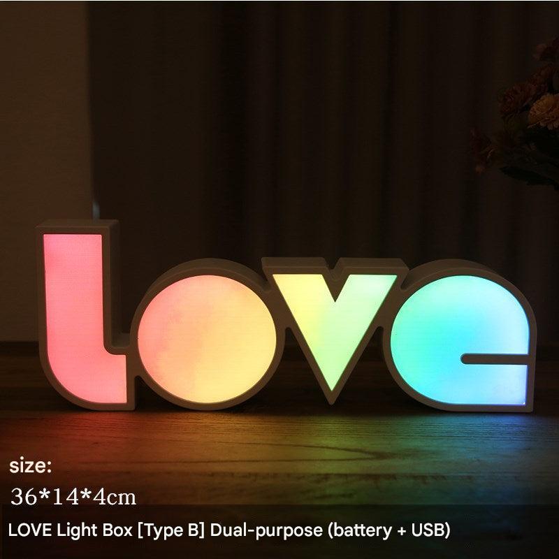 detailed view of battery powered marquee light box