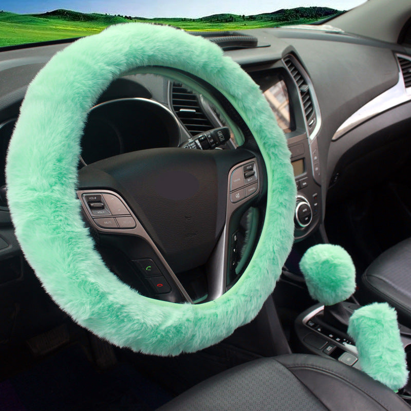 Multiple colours of plush steering wheel covers