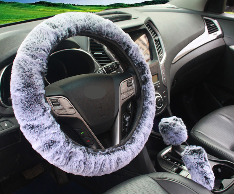 Multiple colours of plush steering wheel covers