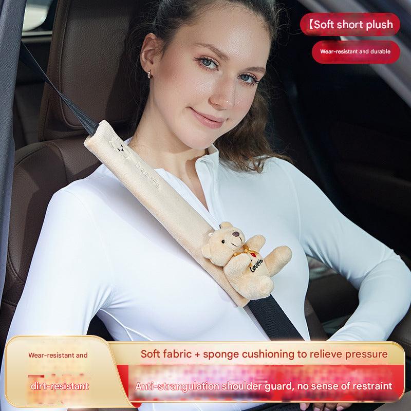 Adjustable car seat belt cover with cute designs