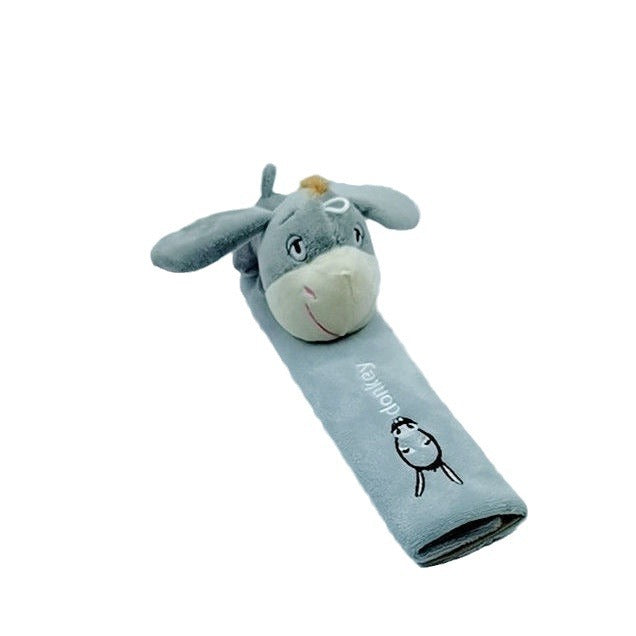 Off-white plush seat belt cover for kids