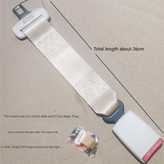 child safety seat belt extender in a car