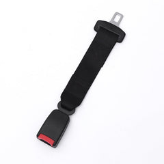 black adjustable seat belt extender displayed