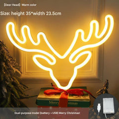 colourful moose design neon LED light
