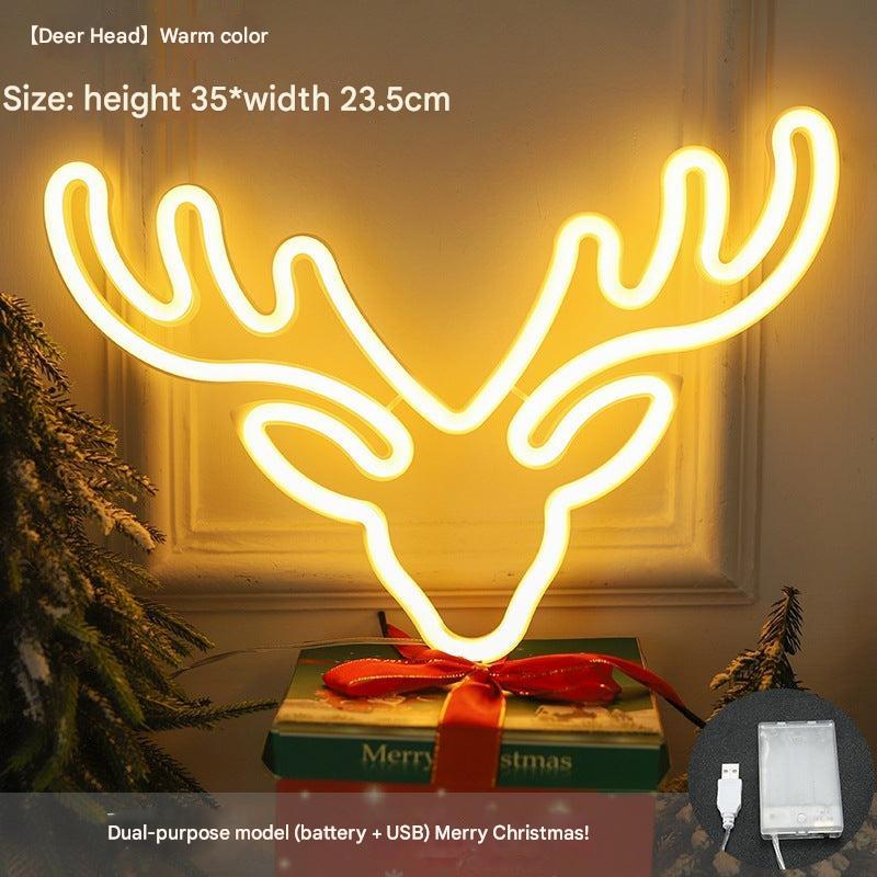 colourful moose design neon LED light