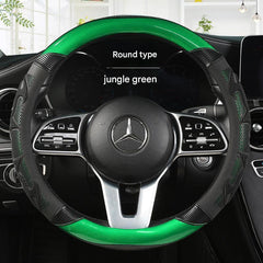 Image of Universal Sports Style Steering Wheel Cover Green