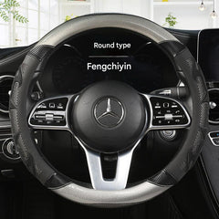 Image of Universal Sports Style Steering Wheel Cover Black