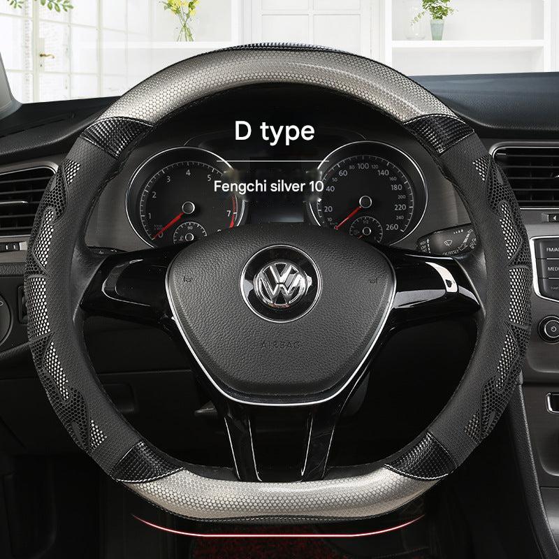 Image of Universal Sports Style Steering Wheel Cover Grey