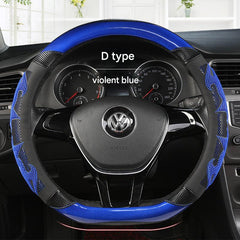 Image of Universal Sports Style Steering Wheel Cover Racing Silver