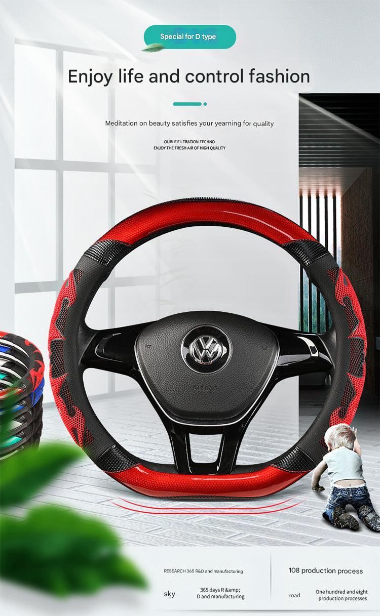 Image of Universal Sports Style Steering Wheel Cover Jungle Green