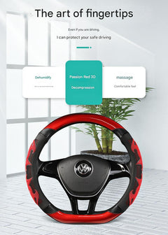 Image of Universal Sports Style Steering Wheel Cover Grey