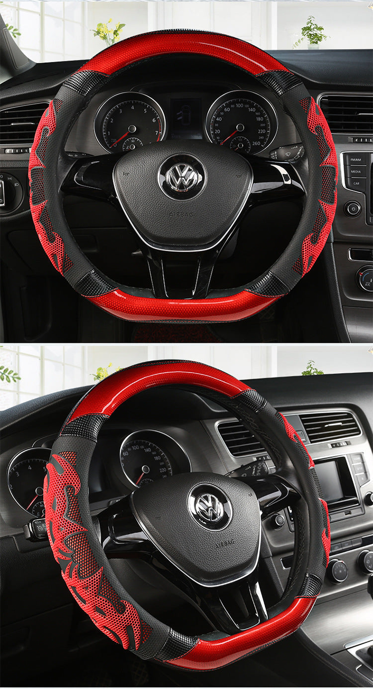 Image of Universal Sports Style Steering Wheel Cover Passion Red
