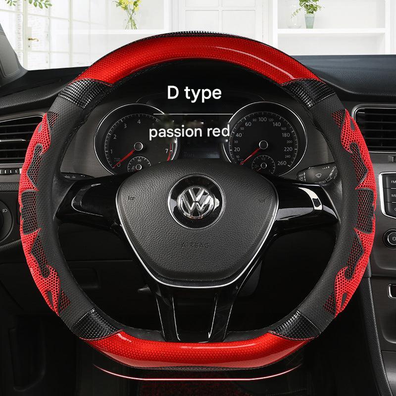 Image of Universal Sports Style Steering Wheel Cover Passion Red