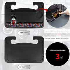 Portable car eating desk with phone slot