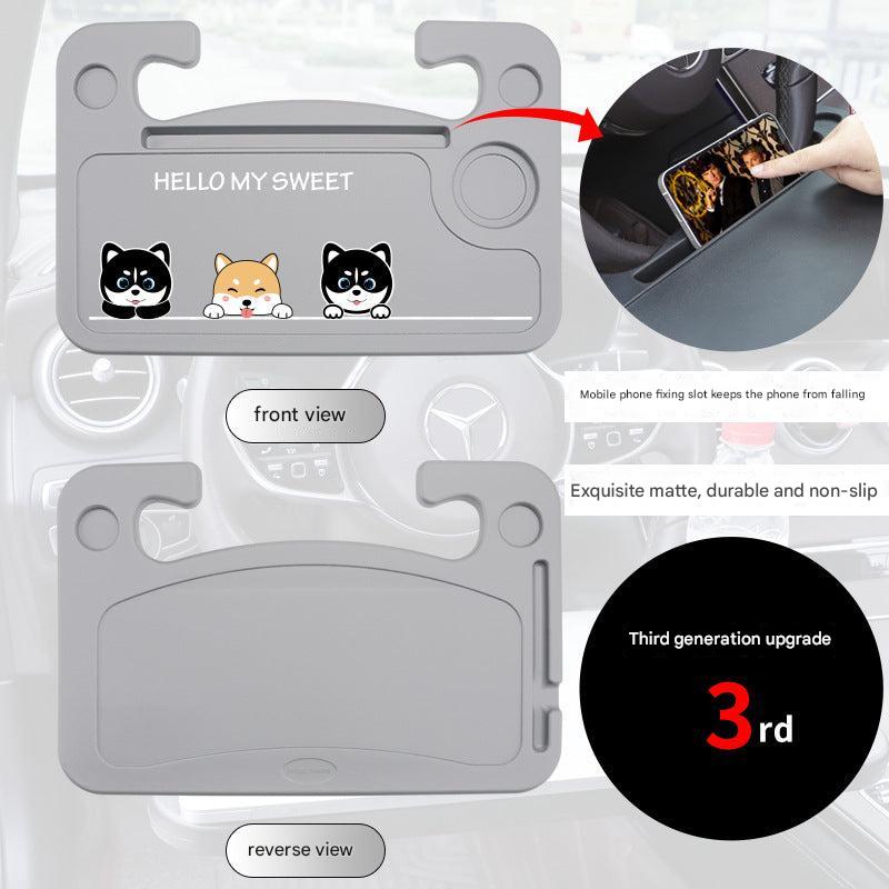 Car steering wheel desk with protective pad