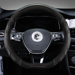 Sporty look black and pink steering wheel cover