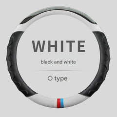 Vibrant orange steering wheel cover showcasing its texture