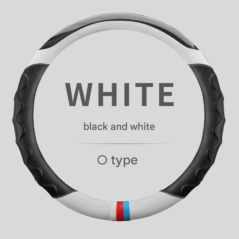 Vibrant orange steering wheel cover showcasing its texture