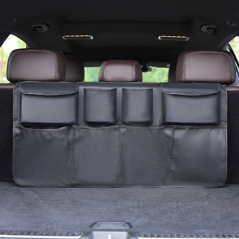 Multi-compartment car organiser in classic black