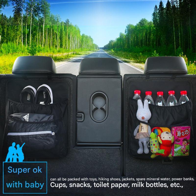 Multi-compartment car organiser in classic black