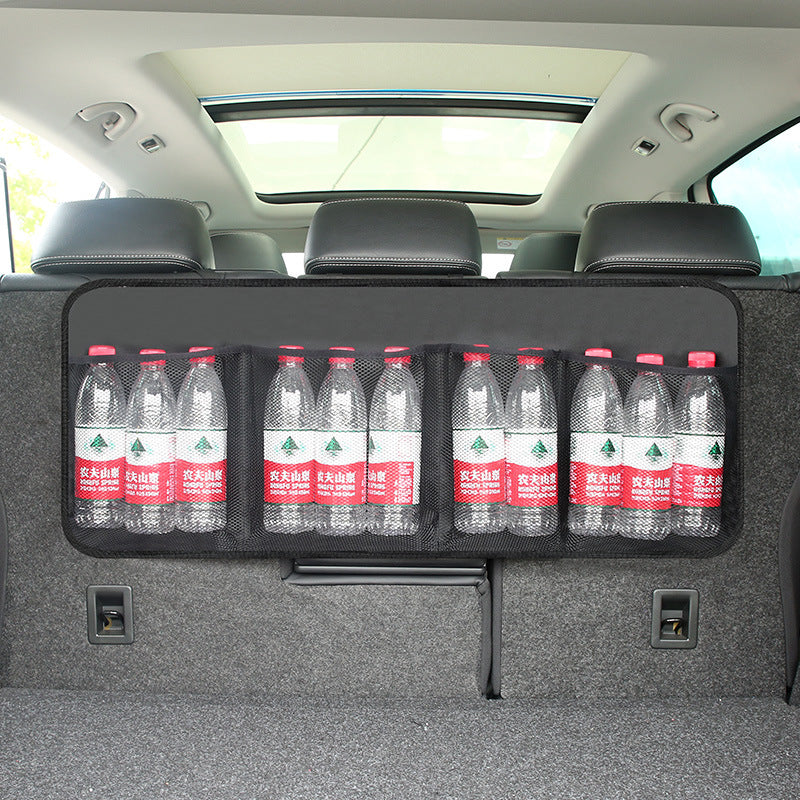 Light blue net car trunk organizer for vehicles