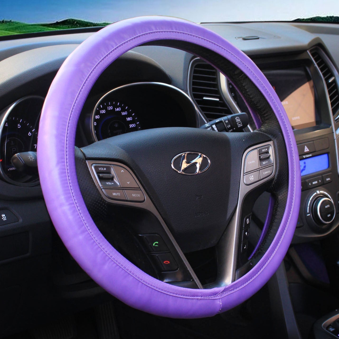 installation of universal fit steering wheel cover